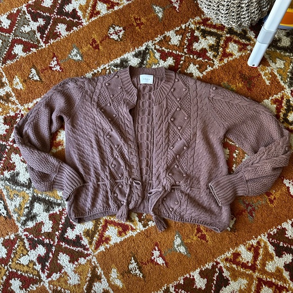 Doen Cornflower Cardigan Sweater in Macaroon - Picture 2 of 16